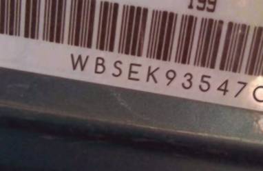 VIN prefix WBSEK93547CY