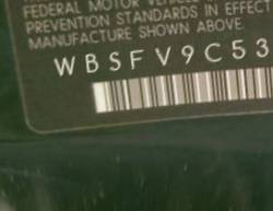 VIN prefix WBSFV9C53DC7