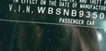 VIN prefix WBSNB93507CX