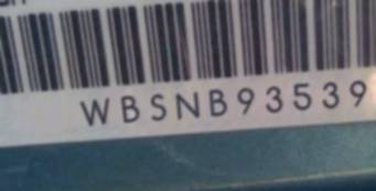VIN prefix WBSNB93539CX