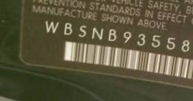 VIN prefix WBSNB93558CX