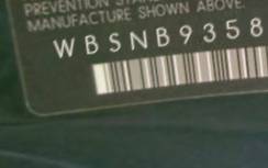VIN prefix WBSNB93586CX