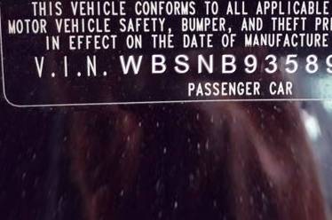 VIN prefix WBSNB93589CX
