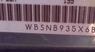 VIN prefix WBSNB935X6B5