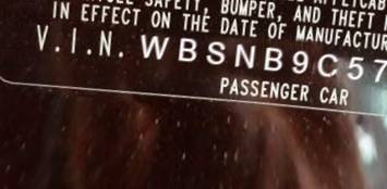 VIN prefix WBSNB9C57AC0