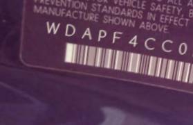 VIN prefix WDAPF4CC0E95