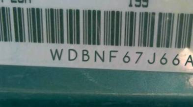VIN prefix WDBNF67J66A4