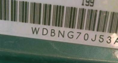 VIN prefix WDBNG70J53A3