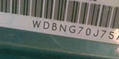 VIN prefix WDBNG70J75A4