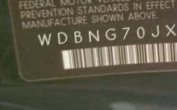 VIN prefix WDBNG70JX4A3