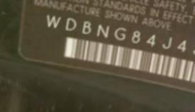 VIN prefix WDBNG84J43A3