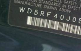 VIN prefix WDBRF40J05F6