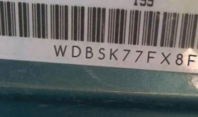VIN prefix WDBSK77FX8F1