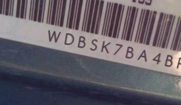VIN prefix WDBSK7BA4BF1