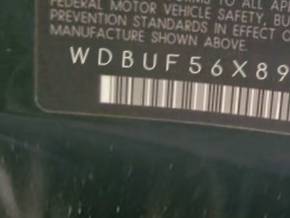 VIN prefix WDBUF56X89B4