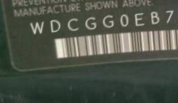 VIN prefix WDCGG0EB7EG2