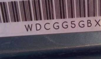 VIN prefix WDCGG5GBXCF9