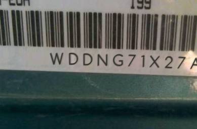VIN prefix WDDNG71X27A0