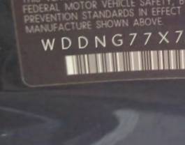 VIN prefix WDDNG77X78A2