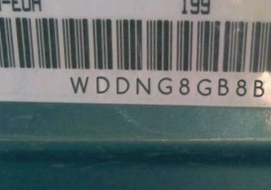 VIN prefix WDDNG8GB8BA3