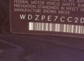VIN prefix WDZPE7CC2D57