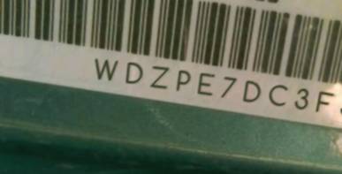 VIN prefix WDZPE7DC3F59