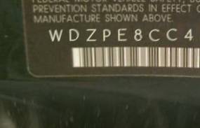 VIN prefix WDZPE8CC4B55