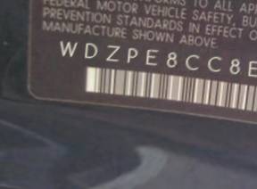 VIN prefix WDZPE8CC8E58