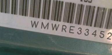 VIN prefix WMWRE33452TD