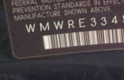 VIN prefix WMWRE33453TD
