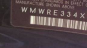 VIN prefix WMWRE334X2TD