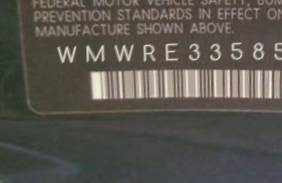VIN prefix WMWRE33585TL