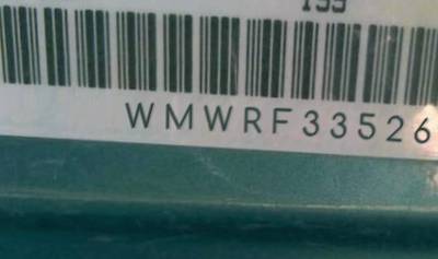 VIN prefix WMWRF33526TG