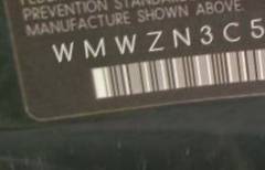 VIN prefix WMWZN3C55CT2