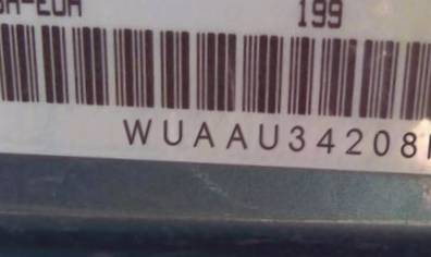 VIN prefix WUAAU34208N0