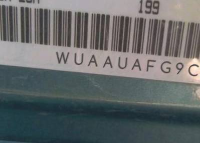 VIN prefix WUAAUAFG9CN0