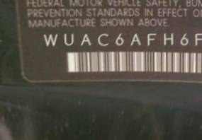 VIN prefix WUAC6AFH6FN9
