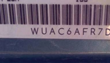 VIN prefix WUAC6AFR7DA9
