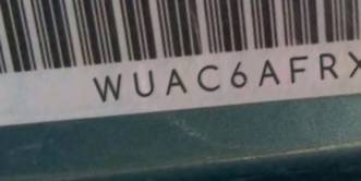 VIN prefix WUAC6AFRXDA9