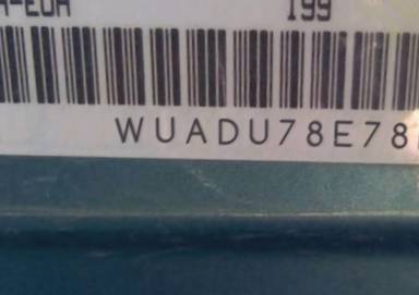 VIN prefix WUADU78E78N9