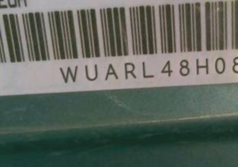VIN prefix WUARL48H08K9
