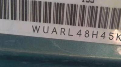 VIN prefix WUARL48H45K9