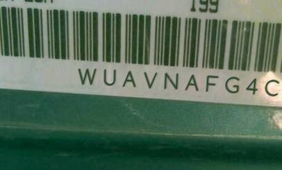 VIN prefix WUAVNAFG4CN0