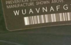 VIN prefix WUAVNAFG7CN0
