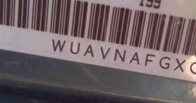 VIN prefix WUAVNAFGXCN0