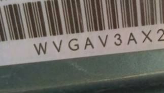 VIN prefix WVGAV3AX2EW5