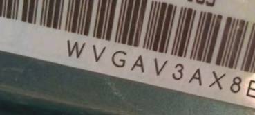 VIN prefix WVGAV3AX8EW6