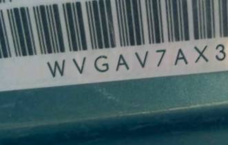VIN prefix WVGAV7AX3AW0
