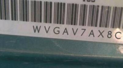 VIN prefix WVGAV7AX8CW5