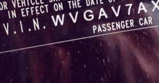 VIN prefix WVGAV7AX8GW5